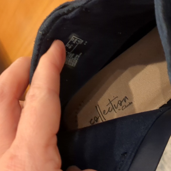 New Clarks Sharon Salon Navy Suede bootie Ultimate Comfort collection W11M - Picture 13 of 13